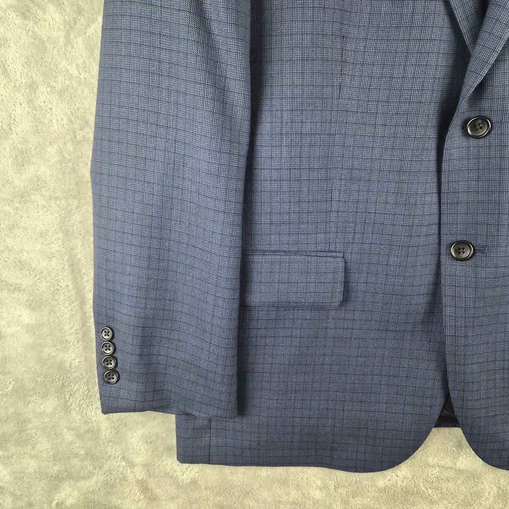 Jos A Bank Signature Collection Blazer Mens 44S Blue Wool Tailored Fit Jacket